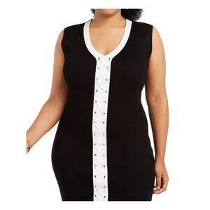 Planet Gold Trendy Plus Size Lace-Up Bodycon Dress